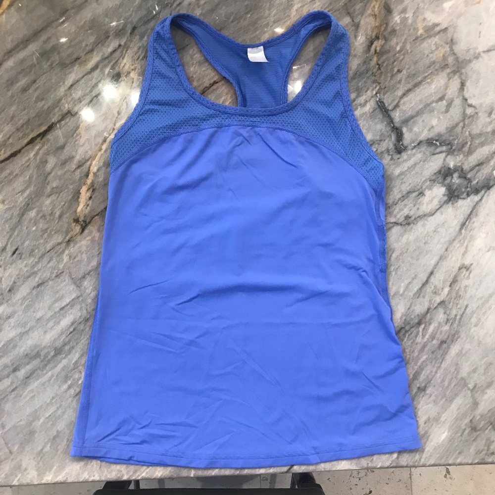 Baby blue racer back workout tank top